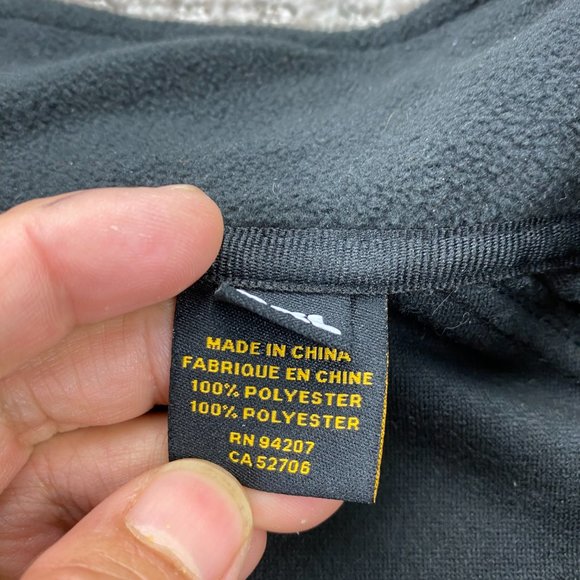 CAT Caterpillar Fleece Sweater Men 2XL Black Full Zip Embroidered Polyester - Picture 6 of 9